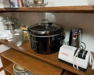 Lot Of Small Kitchen Appliances Including A Food Processor