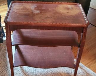 Small Wooden Side Table Shelf