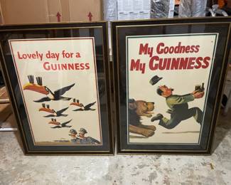 Two Framed Reproduction Guinness Advertising Posters