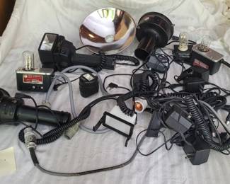 Large lot of Camera Flash Attachments