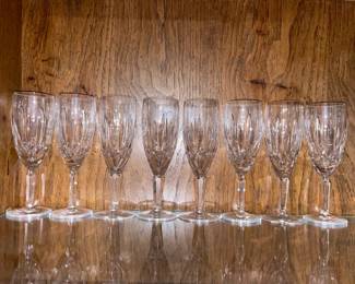 Set Of 8 Waterford Crystal Champagne Flutes