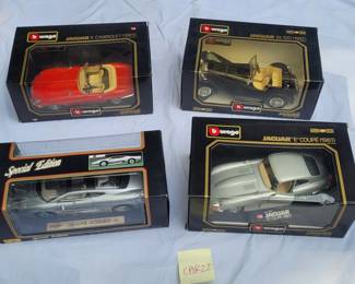 Lot of 4 New in Box Bburago Scale Model Cars Jaguar