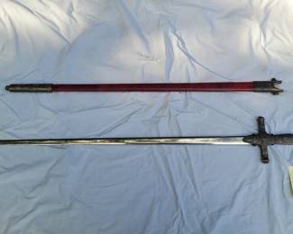 Replica 1809 Napoleon France Sword Made in Spain with Ornate Hilt, Holster