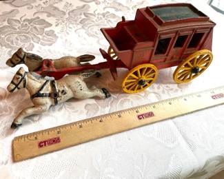 Cast Iron Wells Fargo Stagecoach