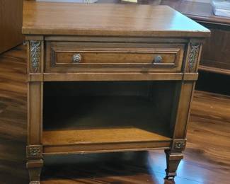Drexel Wooden Side Table with Drawer