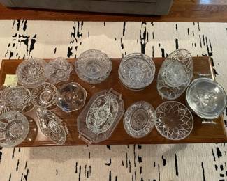 Lot Of Vintage Clear Glass