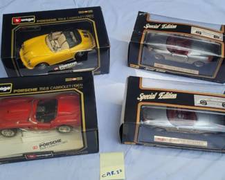 Lot of 4 Bburago and Maisto Scale Model Cars Porsche