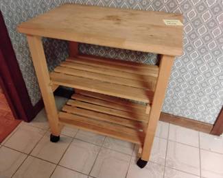 Small Wooden Kitchen Cart