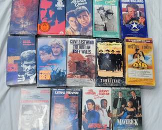 Large lot of 14 Classic 80s 90s Movie VHS New and Sealed in Shrink