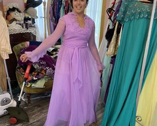 Lavender chiffon.