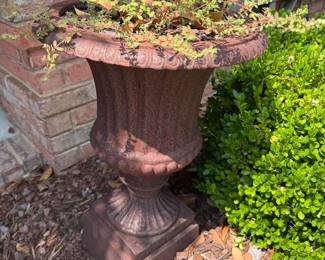 Item #139 - Heavy Cast Iron Urn (15x24)