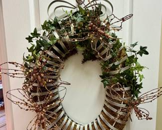 Item #135 - Metal Wreath w/Butterflies $18