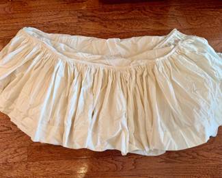 Item #162 King cotton bed skirt 78”w with 17” drop $24