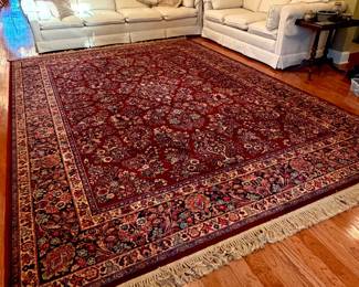 Item #177 - Karastan 8.8'x12' Wool "Red Sarouk" Rug