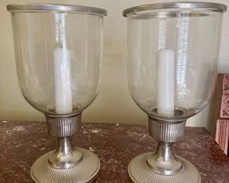 Item #60 and Item #61 - 15" Silvertone Hurricane w/candle $22 each