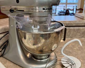 Item #37 - Kitchen Aid Artisan Mixer w/3 attachments