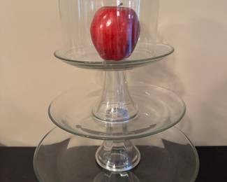 Item #25 - Three-tier Glass Stand w/dome $32