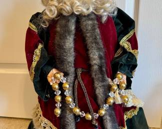 Item #73 - 24" Christmas Santa w/gold garland