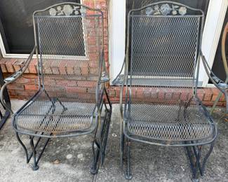 Item #138 - Wrought Iron Rocker Chairs