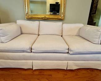 Item #3 - Three Cushion White Sofa (77x34x27)
