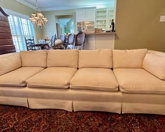 Item #1 - Four cushion 9' White Sofa (108x34x27) $200