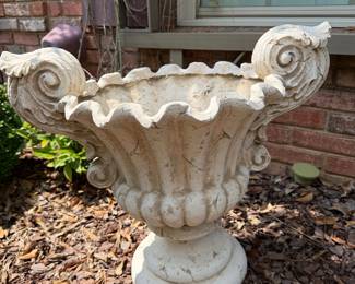 Item #140 - Resin White Urn Planter (16x20) $10