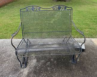 Item #54 - Wrought Iron Glider (43.5x37x18)