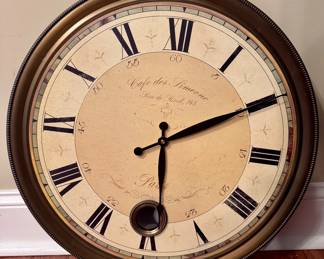 Item #29 - Cafe des Simeone 20" Wall Clock (battery) $20