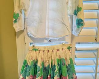 Item #169 Two Piece Floral Handmade Square Dancing Top/Skirt $14