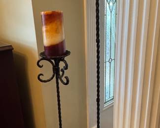 Item #42 - Set of two Floor Candlesticks w/Ombre Candles $22
