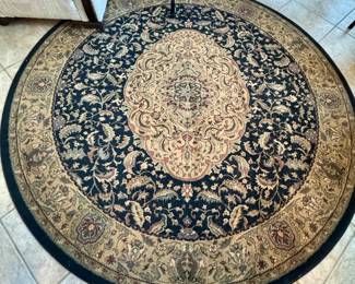 Item 12 - Black & Gold Round 7.5' Rug