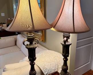 Item #17 and #18 - Urn Buffet Lamp w/handles 40" $36 each