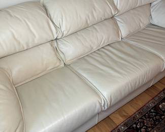 Plush Leather Sofa in Excellent Condition - Alternate View
