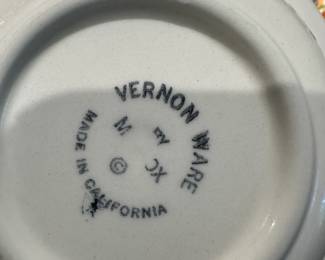 Large set of Metlox Vernon Ware