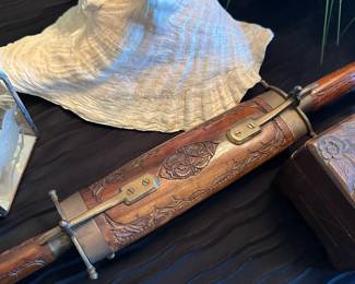 Thai wood carved knife set
