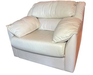 Pair of Plush Leather Side Chairs - Alternate View