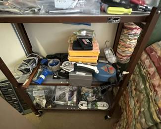 Origami rack with assorted tools
