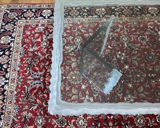 Live Edge Modernist Glass Rectangular Table - Alternate View
