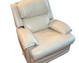 Rocking Swivel Reclining Leather Chair - 34"H x 38"W x 34 1/2"D
