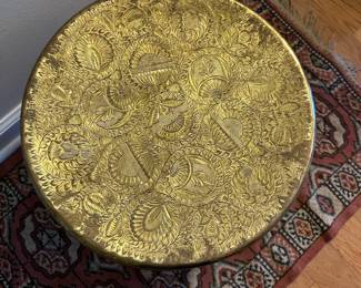 Vintage Brass Foot Warmer Stool
