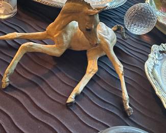 Bronze horse sculpture