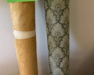 Two partial bolts of upholstery fabric