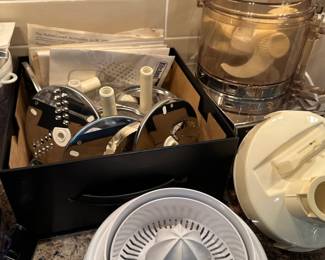 Food processor with attachments, juicer