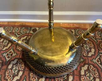 Vintage Brass Foot Warmer Stool - Alternate View