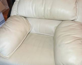 Pair of Plush Leather Side Chairs - Alternate View