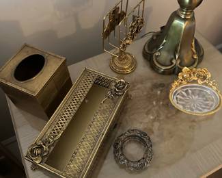 Brass vanity accessories