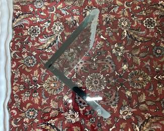 Live Edge Modernist Glass Rectangular Table - Alternate View