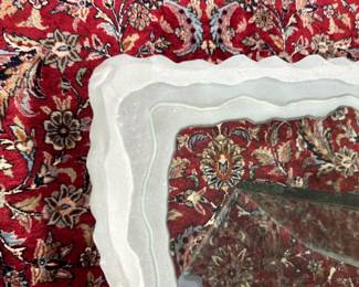 Live Edge Modernist Glass Rectangular Table - Alternate View
