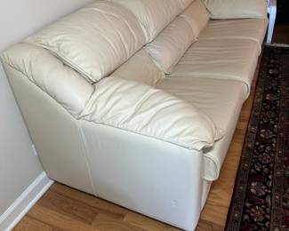 Plush Leather Sofa in Excellent Condition - Alternate View