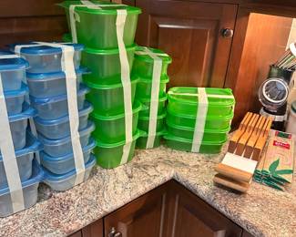 Plastic storage containers